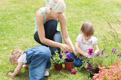 Professional gardener designing a Mill Hill backyard